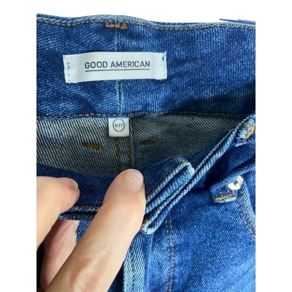 Good American Good Straight Twisted Seam Jeans-sz 27 - Picture 6 of 10